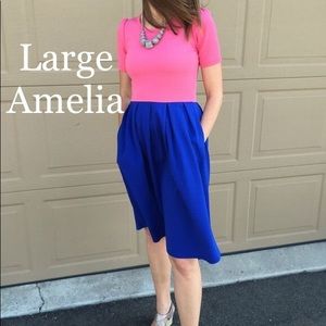 Large color block dress